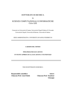 DOTTORATO DI RICERCA in SCIENZE COMPUTAZIONALI E