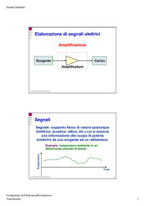 Elaborazione di segnali elettrici Segnali