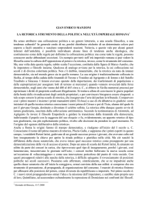 GIAN ENRICO MANZONI LA RETORICA STRUMENTO DELLA