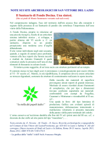 Santuario Fondo Decina - Comune di San Vittore del Lazio