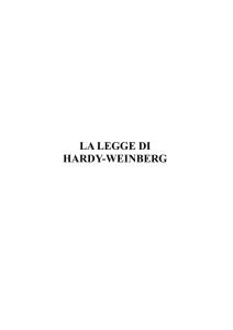 Legge di Hardy-Weinberg - Dipartimento di Matematica e Informatica
