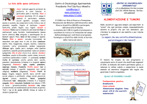 ALIMENTAZIONE E TUMORI - Tutto Lions Sicilia 2013/14