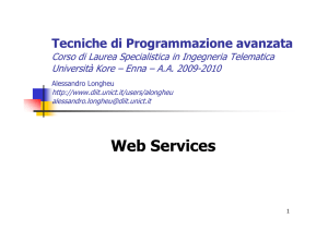 Web Services - Dipartimento di Ingegneria Informatica e delle