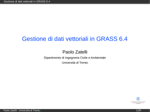 Gestione di dati vettoriali in GRASS 6.4 - UniTN