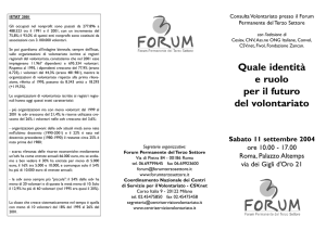 Invito Forum.qxd - Volontariato Lazio