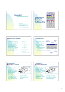 GUI e MVC - Dipartimento di Informatica