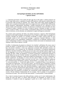 Antropologia del limite ed etica dell`infinito + Ignazio Sanna