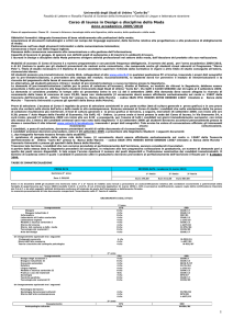 manifesto degli studi 2009-2010 - Università degli Studi di Urbino