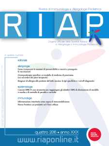 PDF - Rivista di immunologia e allergologia pediatrica