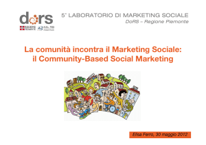 Il Community based social marketing