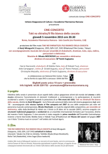 comunicato stampa CINECONCERTO 5 novembre 2015