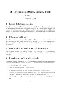 II -Potenziale elettrico, energia, dipoli