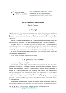La relatività sentimentalogica Giorgio Fontana 1