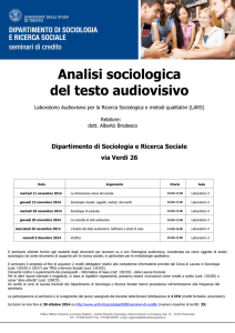 Analisi sociologica del testo audiovisivo