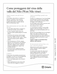 Come proteggersi dal virus della valle del Nilo (West