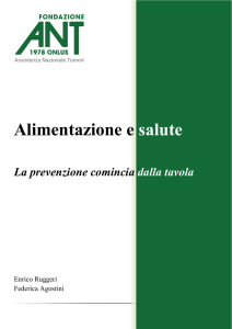 Alimentazione e salute - Fondazione ANT Italia Onlus