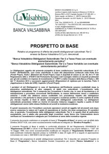 Prospetto - Banca Valsabbina