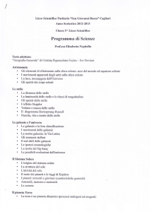 Programma di Scienze - Istituto Salesiano Don Bosco