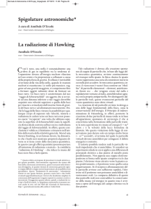 La radiazione di Hawking - Giornale di astronomia