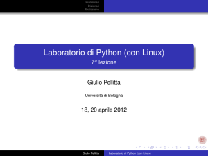 Laboratorio di Python (con Linux)