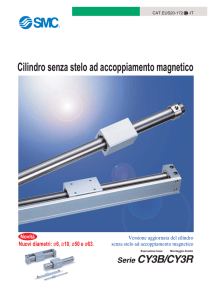 Cilindro senza stelo ad accoppiamento magnetico