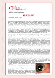 Lo Pterigio - O.F. Ottica Fisiopatologica