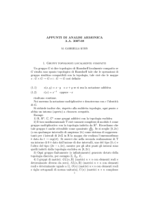 APPUNTI DI ANALISI ARMONICA A.A. 2007