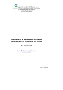 Documento di valutazione dei rischi per la sicurezza e la salute sul