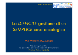 Diapositiva 1 - Società Italiana di Chirurgia Pediatrica