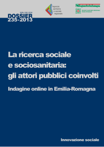 La ricerca sociale e sociosanitaria: gli attori pubblici coinvolti