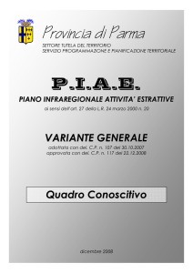 PIANO INFRAREGIONALE ATTIVITA` ESTRATTIVE VARIANTE