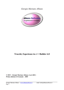 Giorgio Mariano Albano Trucchi, Esperienze in c++ Builder 6.0