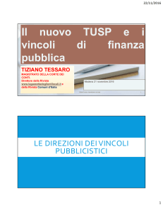 Il nuovo TUSP e i vincoli di finanza pubblica