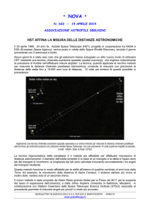 HST affina la misura delle distanze astronomiche