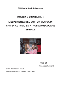 Francesca Raimondi "Musica e disabilità"