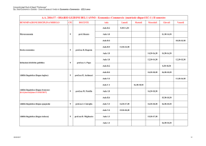 1 PRIMO LIVELLO - Economia e Commercio - (EC