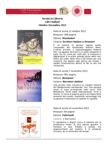 Novità in Libreria Libri italiani Ottobre