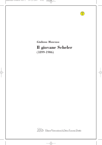 Il giovane Scheler (1899-1906) - ISBN 978-88-7916 - LED