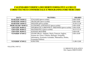 calendario esami di riparazione TECNICO2011-12