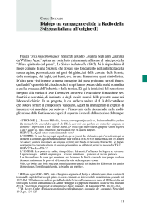 Dialogo tra campagna e città: la Radio della Svizzera italiana all