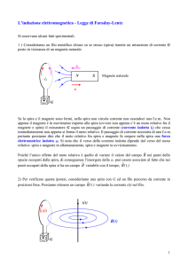 L`induzione elettromagnetica - Legge di Faraday