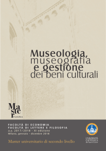 Museologia, museografia e gestione dei beni culturali