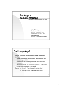 Package e Javadoc - Dipartimento di Informatica