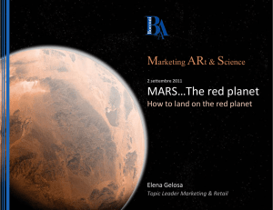 MARS…The red planet - Bocconi Alumni Association