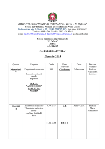 Calendario attività gennaio 2015 - VERDI