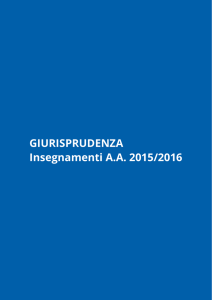 GIURISPRUDENZA Insegnamenti AA 2015/2016