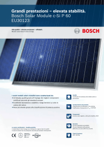Grandi prestazioni – elevata stabilità. Bosch Solar Module c