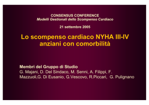 Lo scompenso cardiaco NYHA III-IV anziani con comorbilità