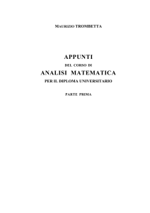 appunti analisi matematica - Dipartimento di Matematica e Informatica