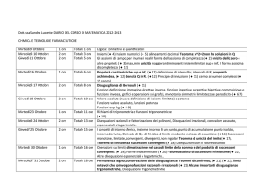 Diario del corso - Dipartimento di Matematica